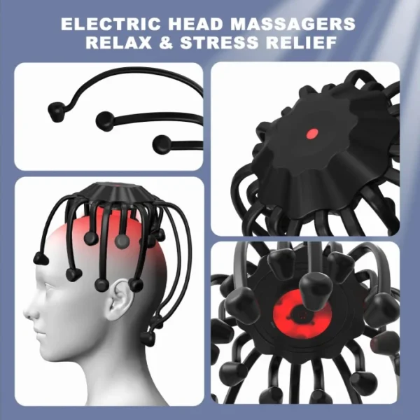 Electric Head Octopus Scalp Massager Therapy Device (Rechargeable) - Image 2
