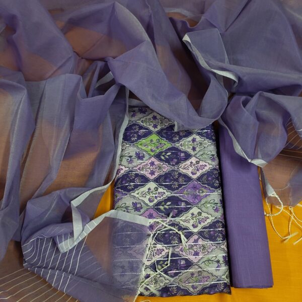 Digital Print Unstitch 3 Pieces