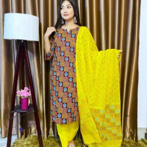 Aarong Cotton Unstitch 3 Pieces , Shoplee