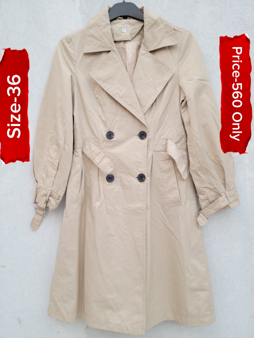 Ladies Overcoat 36 Size